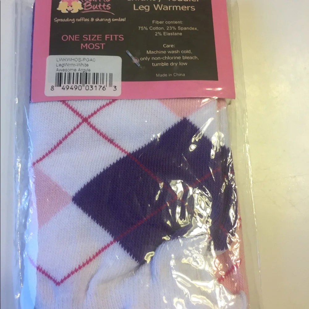 Infant/toddler argyle leg warmers